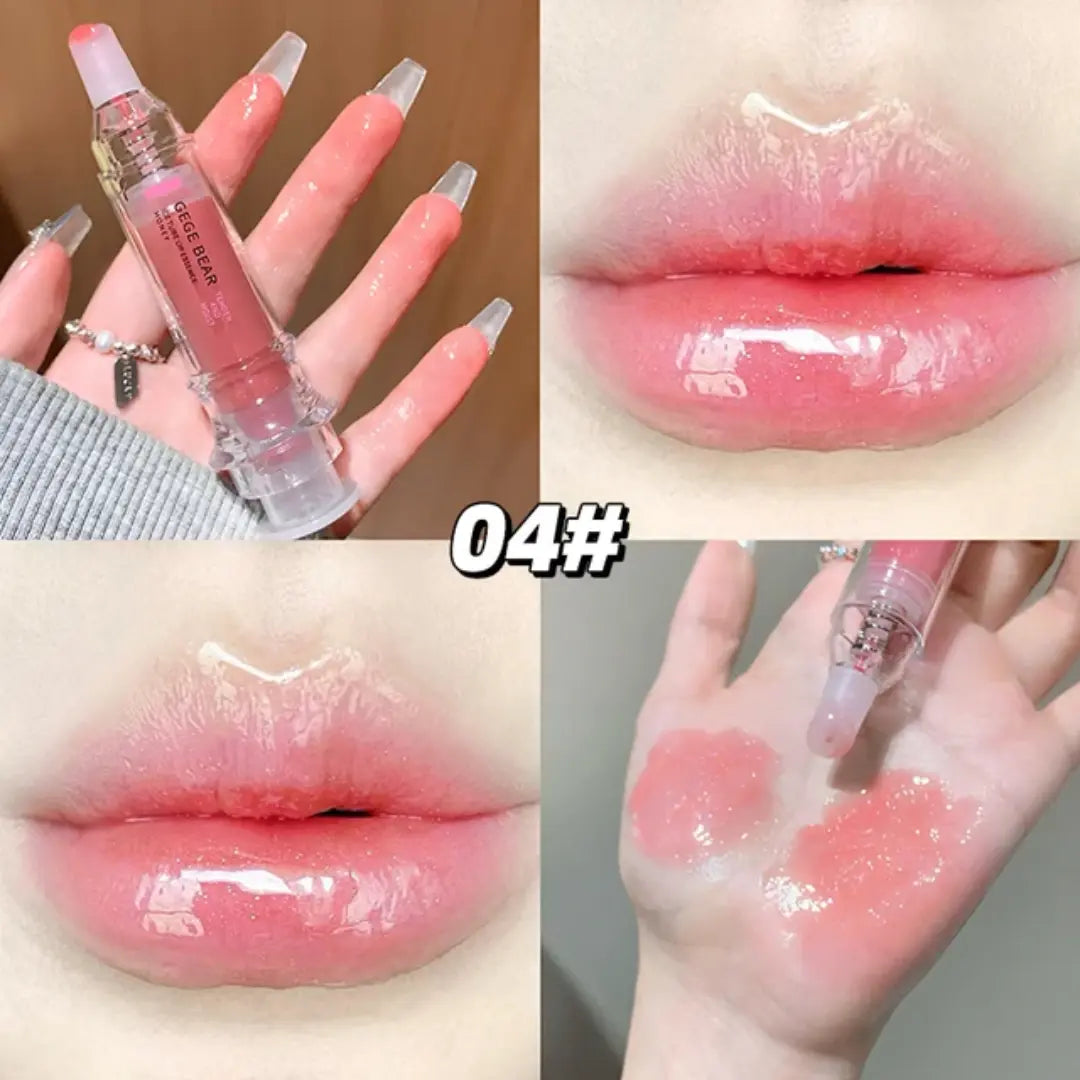 Jelly Plump Lip Oil Gloss Hydrating Tinted Lip Serum with Crystal Applicator Sparkels  Sparkels