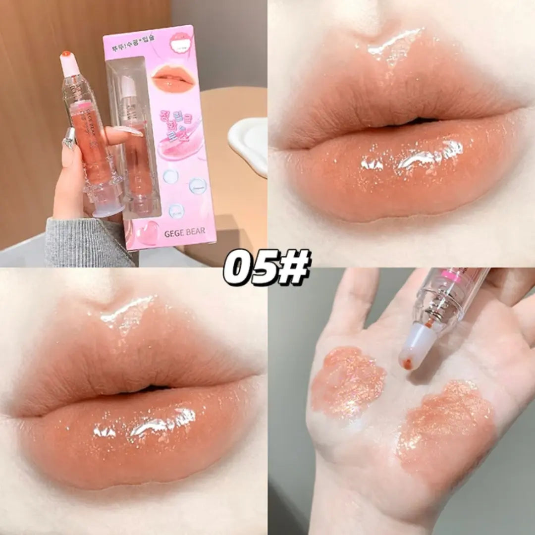 Jelly Plump Lip Oil Gloss Hydrating Tinted Lip Serum with Crystal Applicator Sparkels  Sparkels