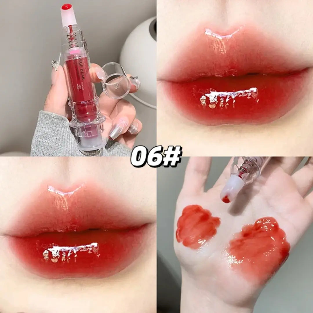Jelly Plump Lip Oil Gloss Hydrating Tinted Lip Serum with Crystal Applicator Sparkels  Sparkels