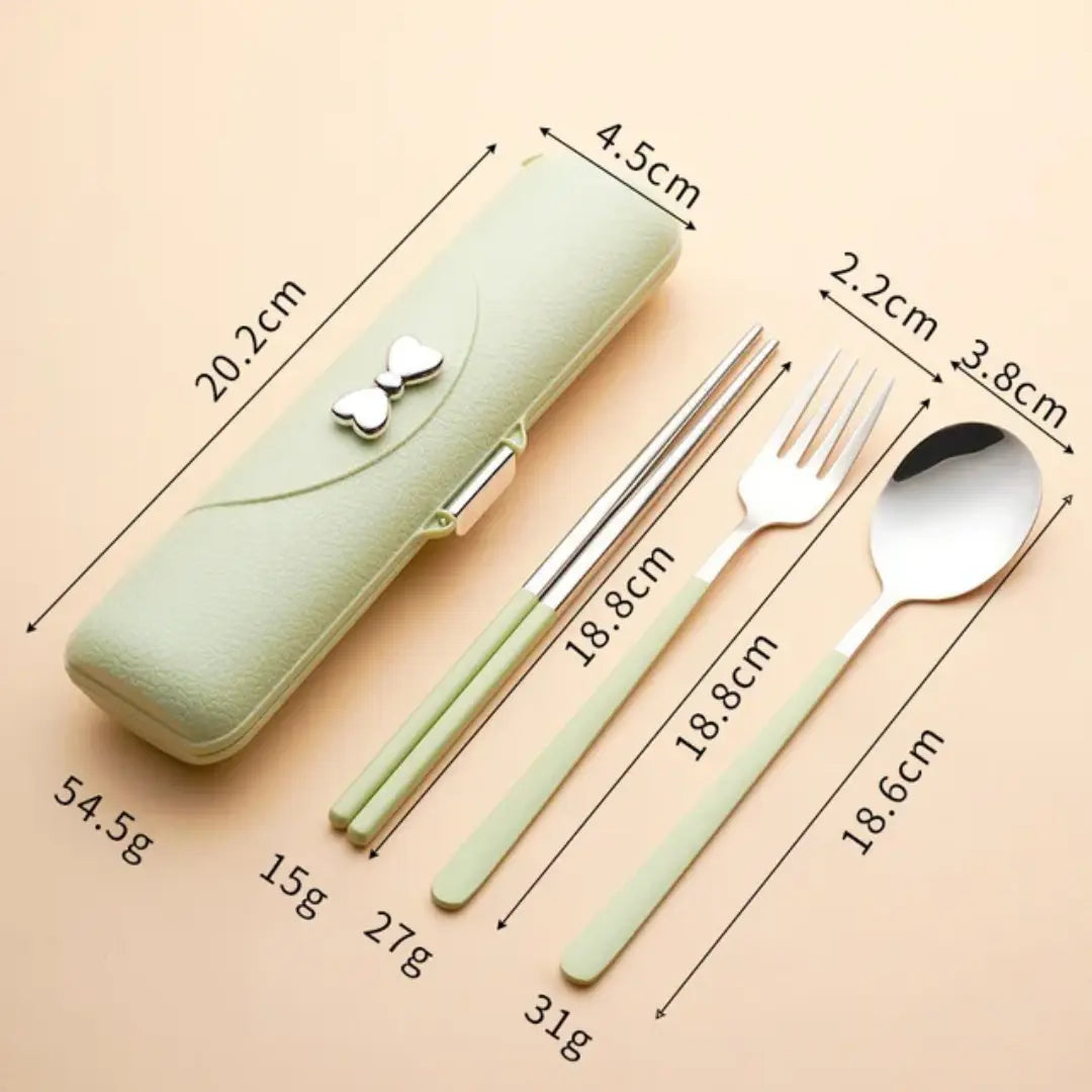 Portable Bowknot Travel Cutlery Set Sparkels  Sparkels