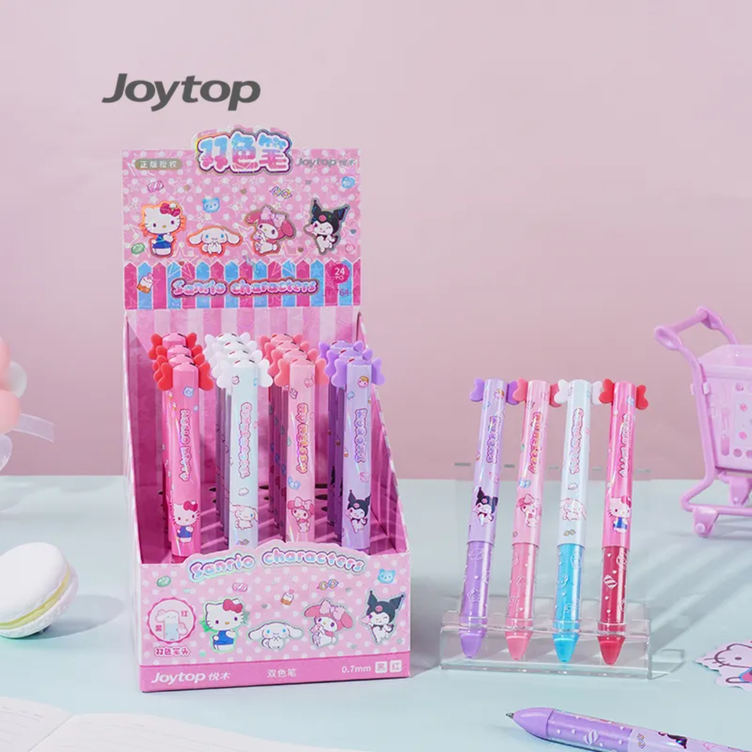 Dual Color Gel Pen 0.7mm Black & Red Ink