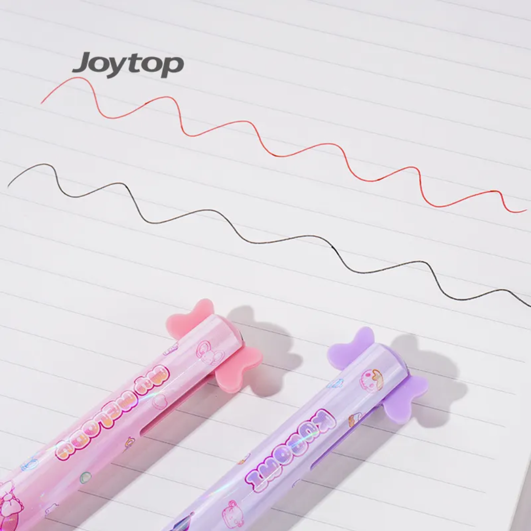 Dual Color Gel Pen 0.7mm Black & Red Ink