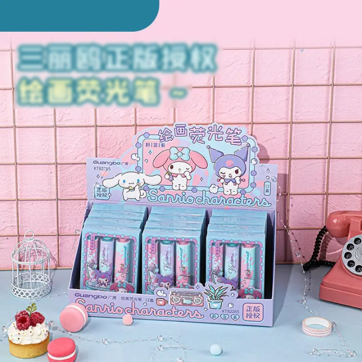 Pack Of 3 Heart Cap Double Color Highlighter Pen