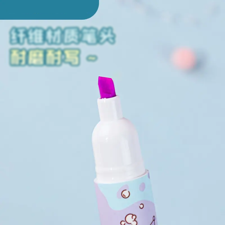 Pack Of 3 Heart Cap Double Color Highlighter Pen