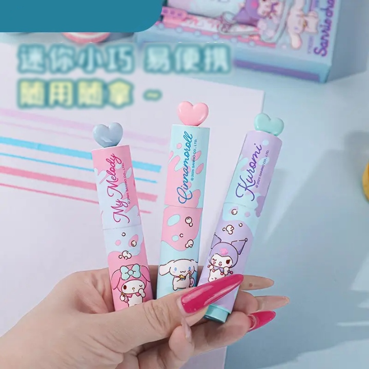 Pack Of 3 Heart Cap Double Color Highlighter Pen