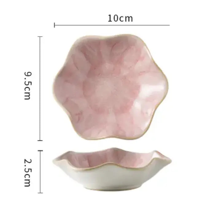 Elegant Ceramic Flower Jewelry Trinket Dish  Ring Holder & Vanity Organizer Bowl Sparkels  Sparkels