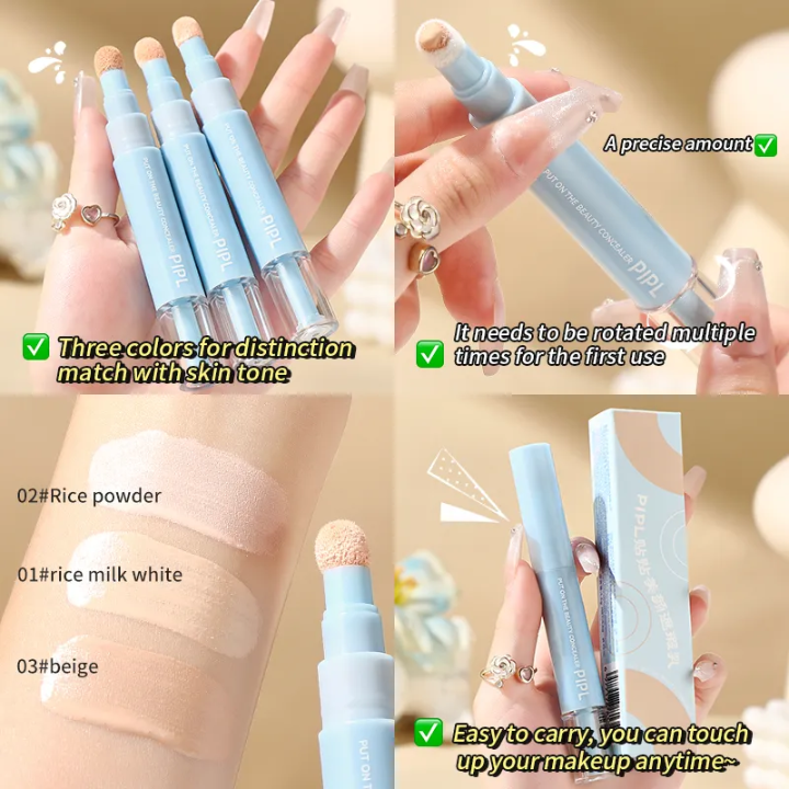 PIPL Essence Pen Type Concealer Stick Hydrating, Smudge Proof Pore Minimizing 3 Shades Sparkels  Sparkels