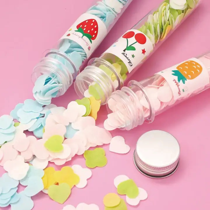 Pack Of 6 Portable Paper Soap Sheets in Bottle Cat Travel Soap Flakes Mini Hand Wash Soap - Sparkels
