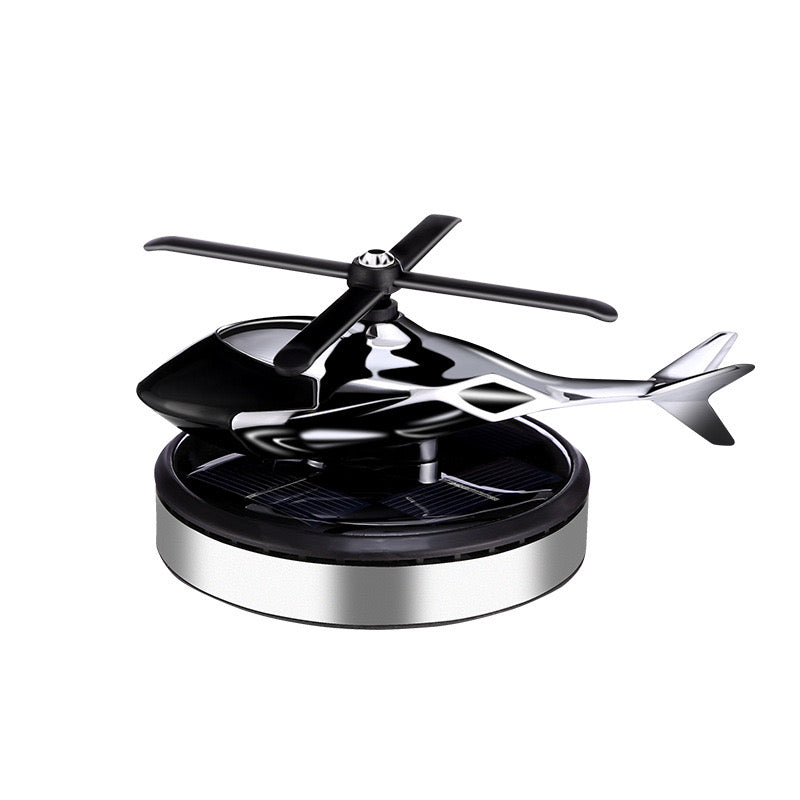New Solar Powered Car Air Freshener Helicopter Style Liquid Perfume Diffuser Energy Efficient & Stylish Car Decor