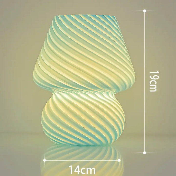 Modern Spiral LED Table Lamp Aesthetic Bedside Night Light for Bedroom & Desk