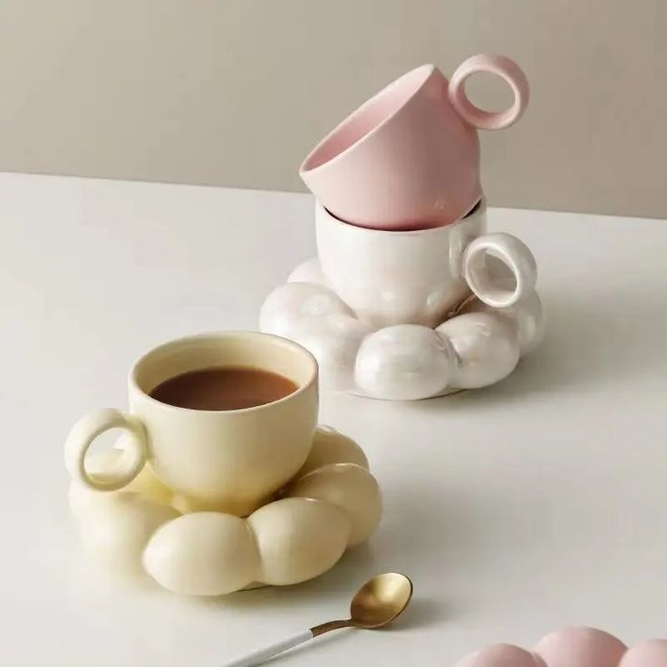 Ceramic Sunflower Saucer Coffee Mug