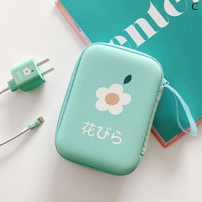 Zipper Coin & Earphone Storage Case Mini Organizer Pouch for Women