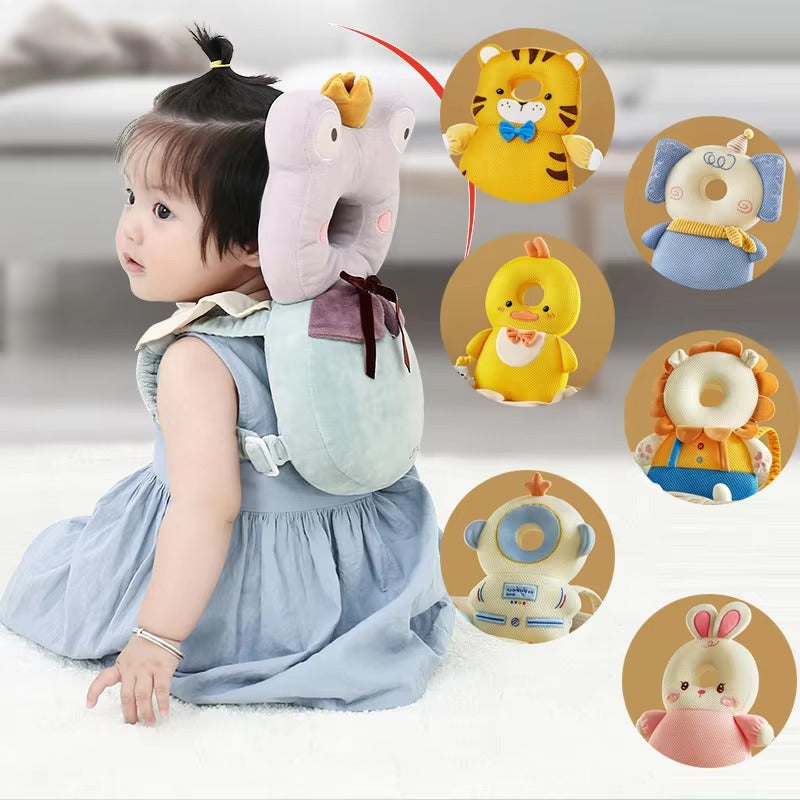 Baby Head Protector Backpack Soft Cartoon Baby Pillows Pad Cushion Head Security Protection Crawl Walk Toddler Headrest