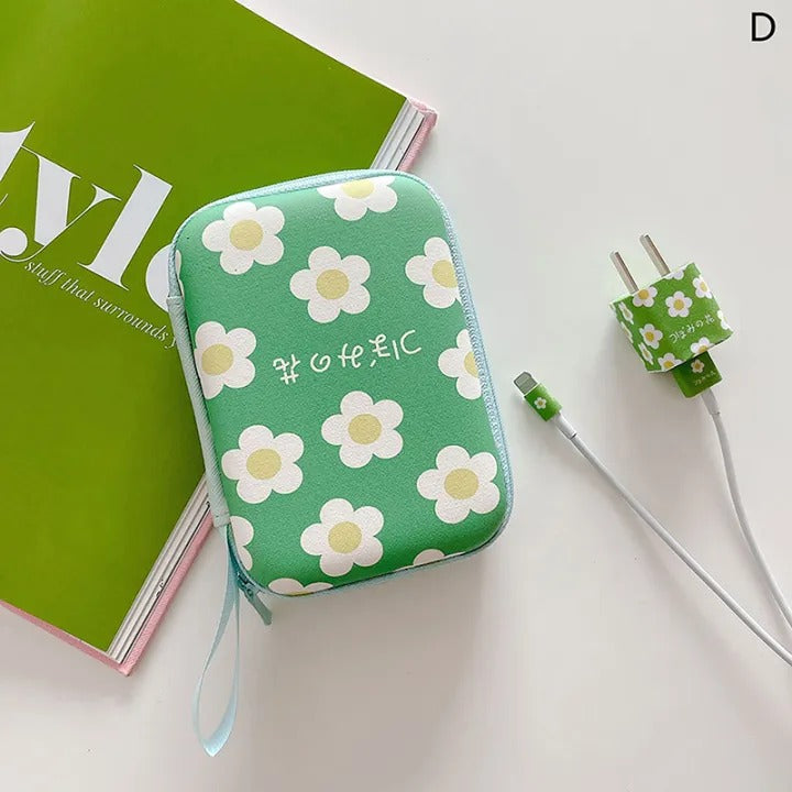 Zipper Coin & Earphone Storage Case Mini Organizer Pouch for Women