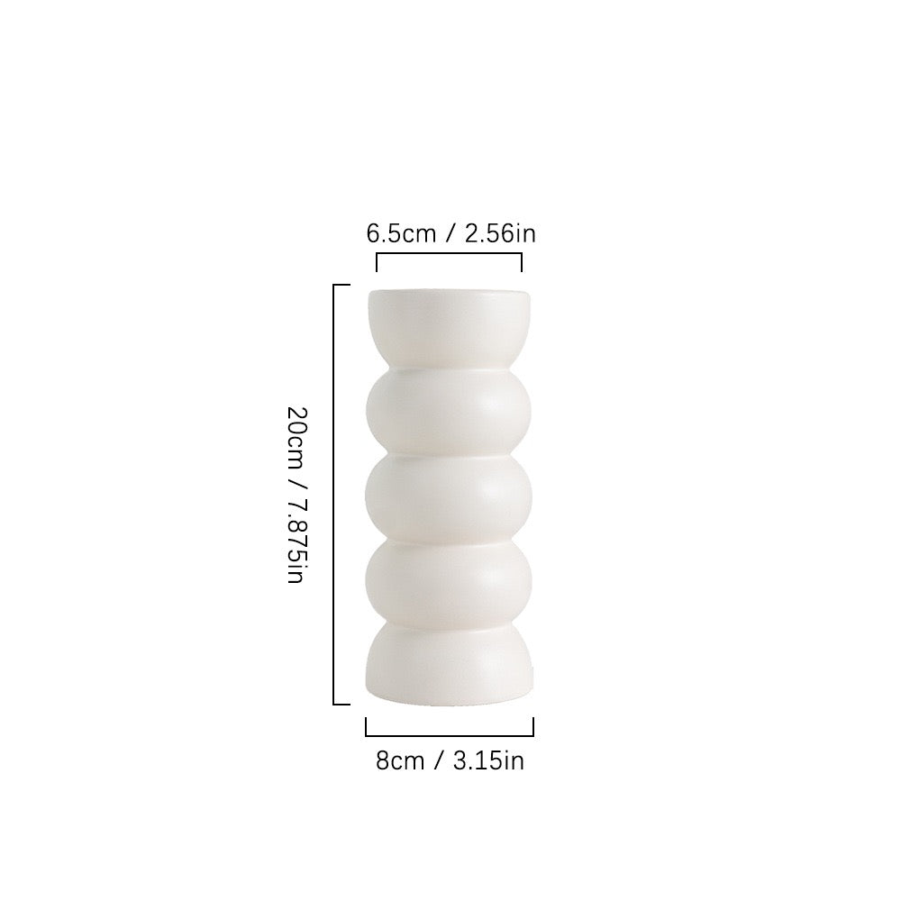 Nordic Style Purple Ceramic Long Neck Vase Threaded Fine Flower Vase for Living Room Decoration