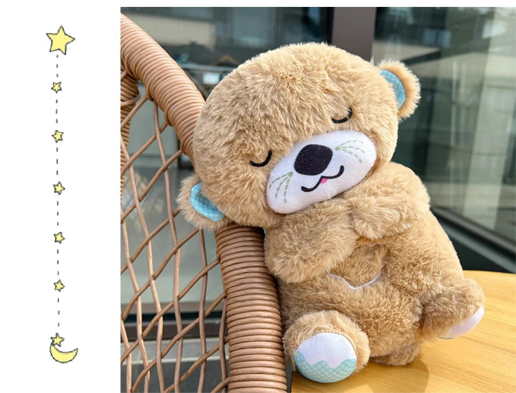 Breathing Otter Sleep and Playmate Otter Musical Stuffed Baby Plush Toy with Light Sound
