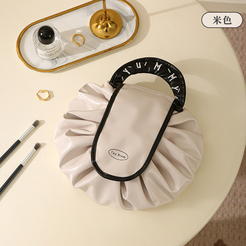 Large Capacity Makeup Bag Waterproof Luxury PU Leather Travel Cosmetic Organizer