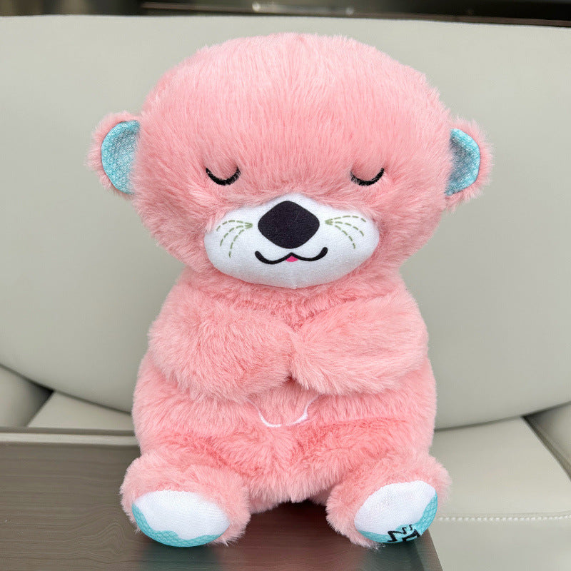 Breathing Otter Sleep and Playmate Otter Musical Stuffed Baby Plush Toy with Light Sound