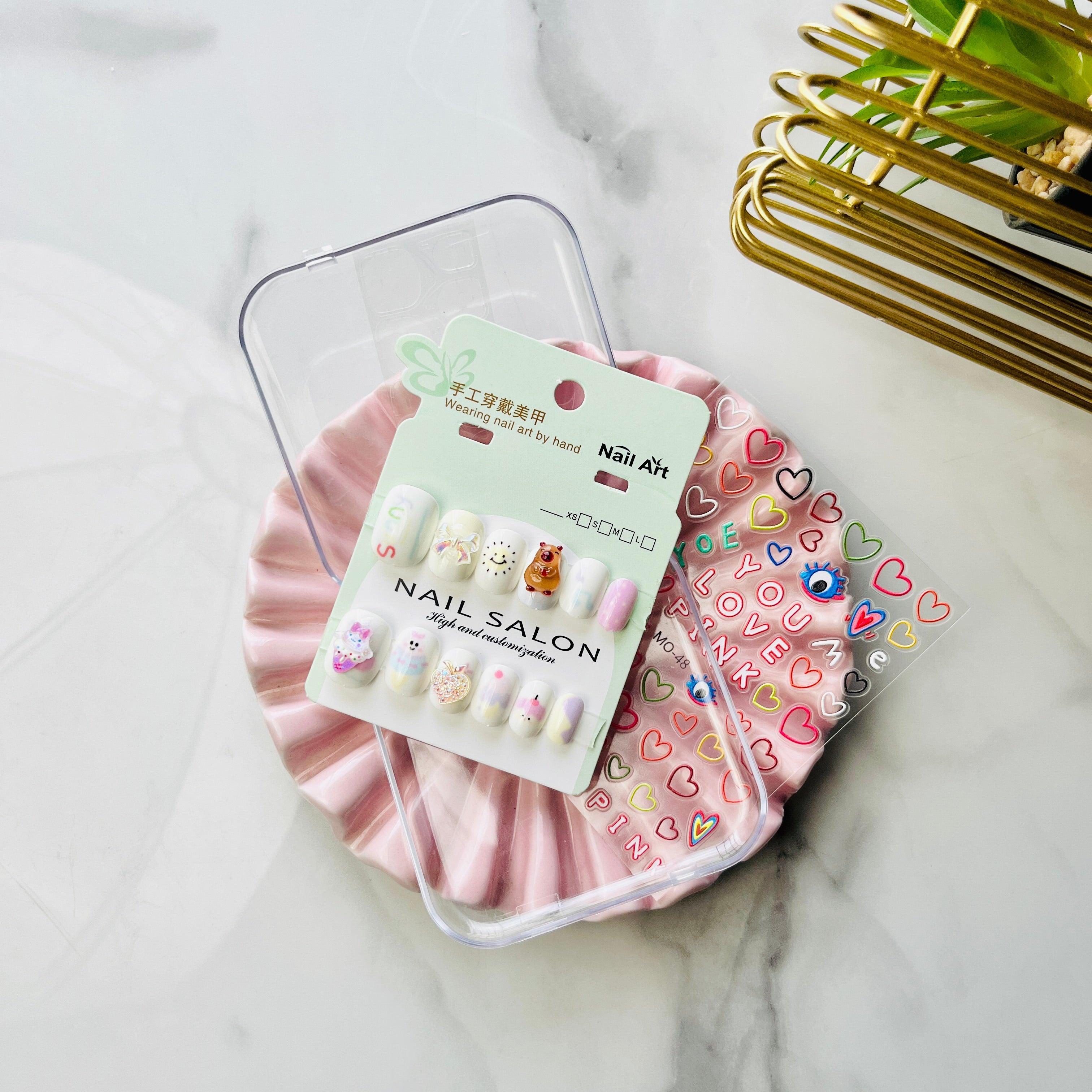 Cartoon Character Nail Art Set Cute DIY Nails for Kids
