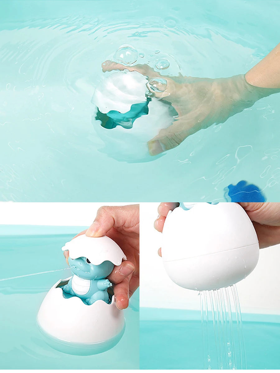 Kids Bath Toys Baby Cute Duck Penguin Egg Water Spray Sprinkler