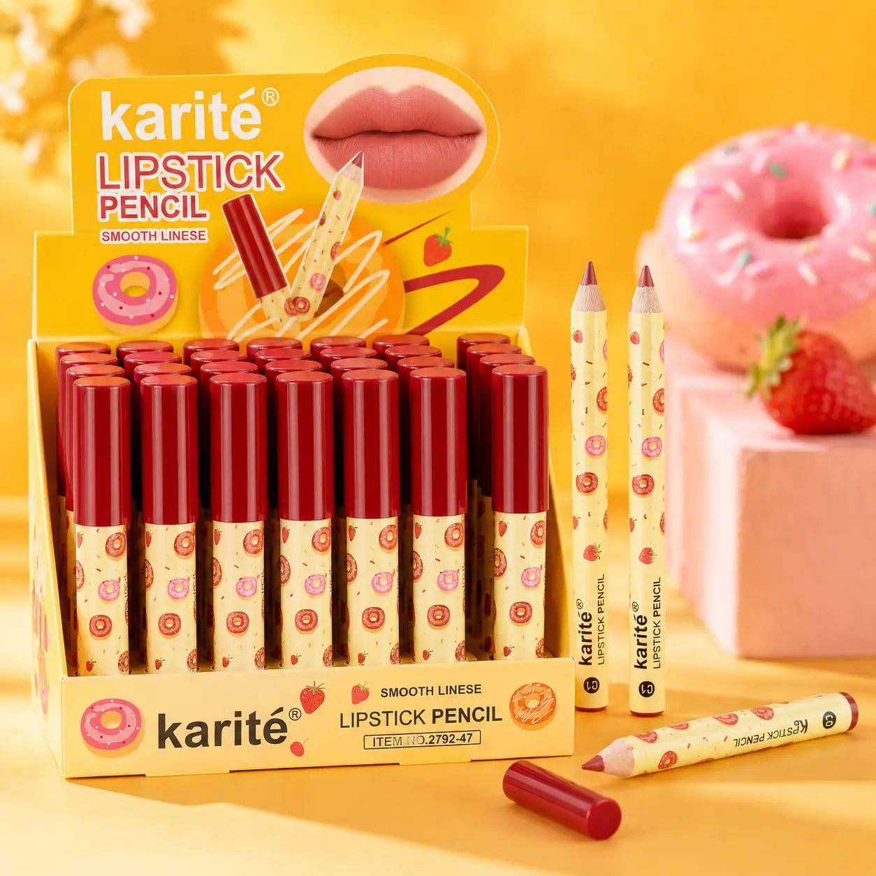 Pack Of 12 Smooth Lines Lipstick Pencil 12 Shades