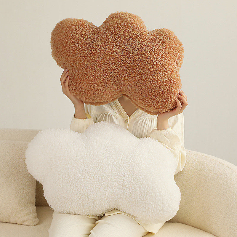 Cloud Shaped Plush Pillow Nordic Style Soft Decorative Cushion for Living Room & Bedroom