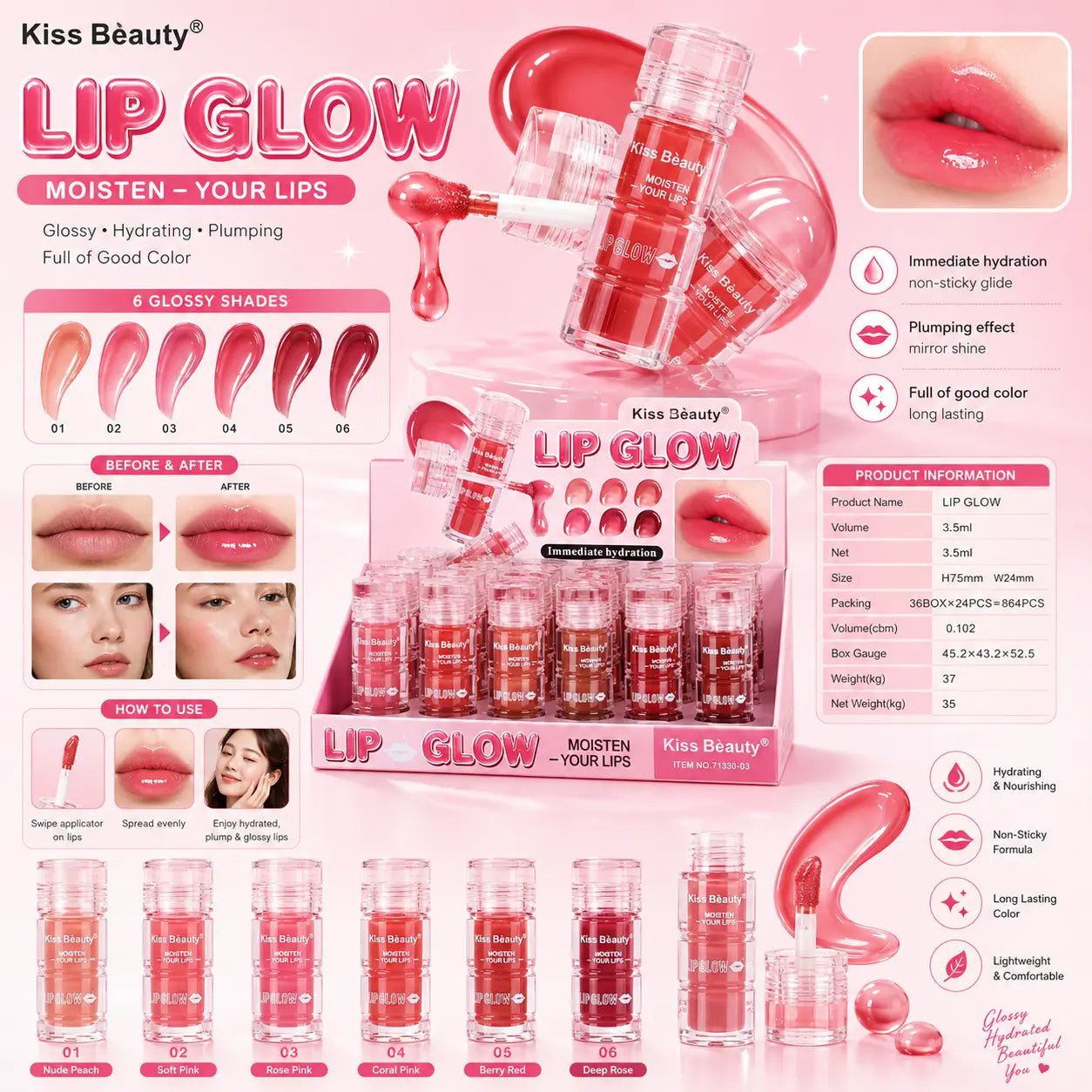 Lip Glow Hydrating & Plumping Lip Gloss