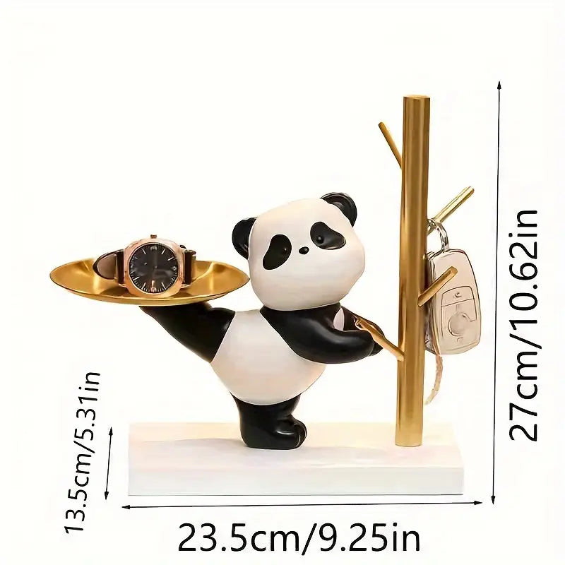 Creative Resin Panda Tray Desktop Jewelry & Accessory Storage for Bedroom