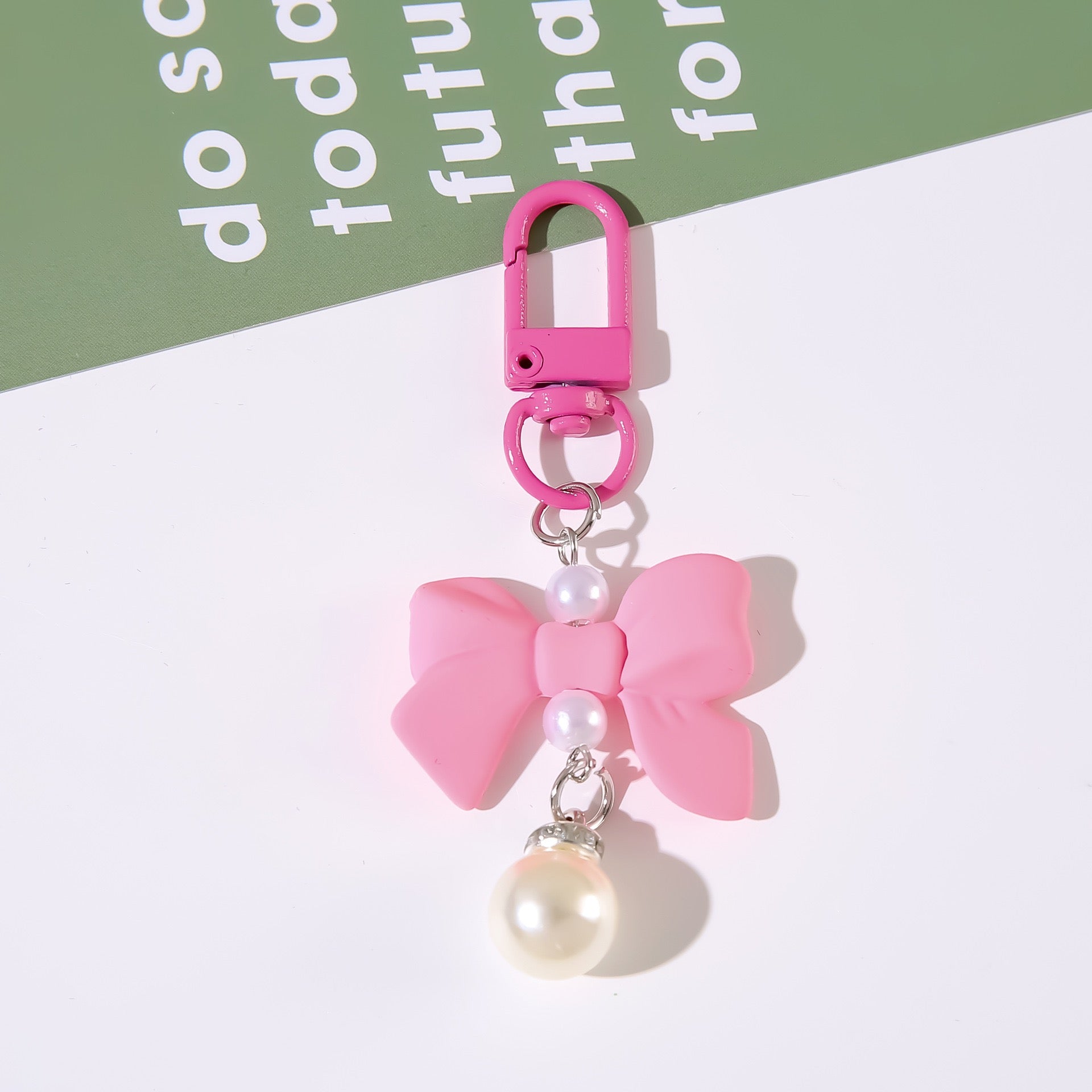 Butterfly Knot Resin Pendant Charm  Phone Headset & Bag Accessory Keychain for Girls & Students