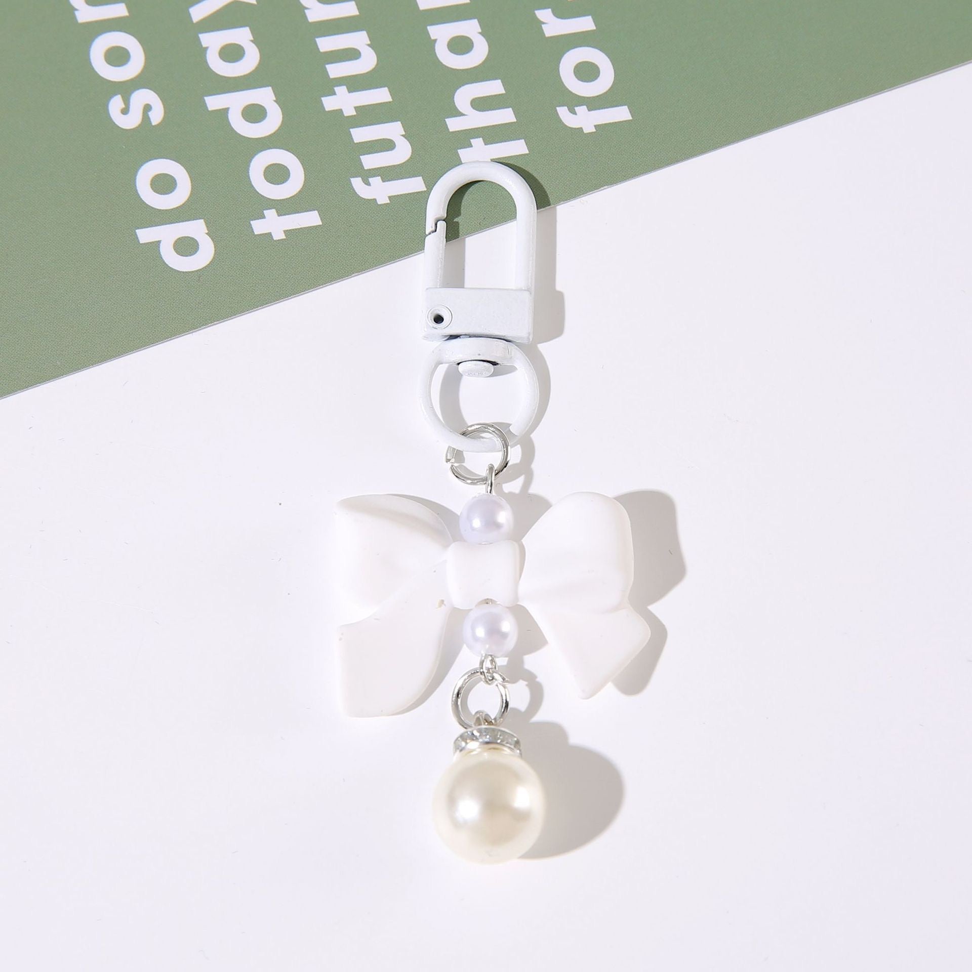 Butterfly Knot Resin Pendant Charm  Phone Headset & Bag Accessory Keychain for Girls & Students