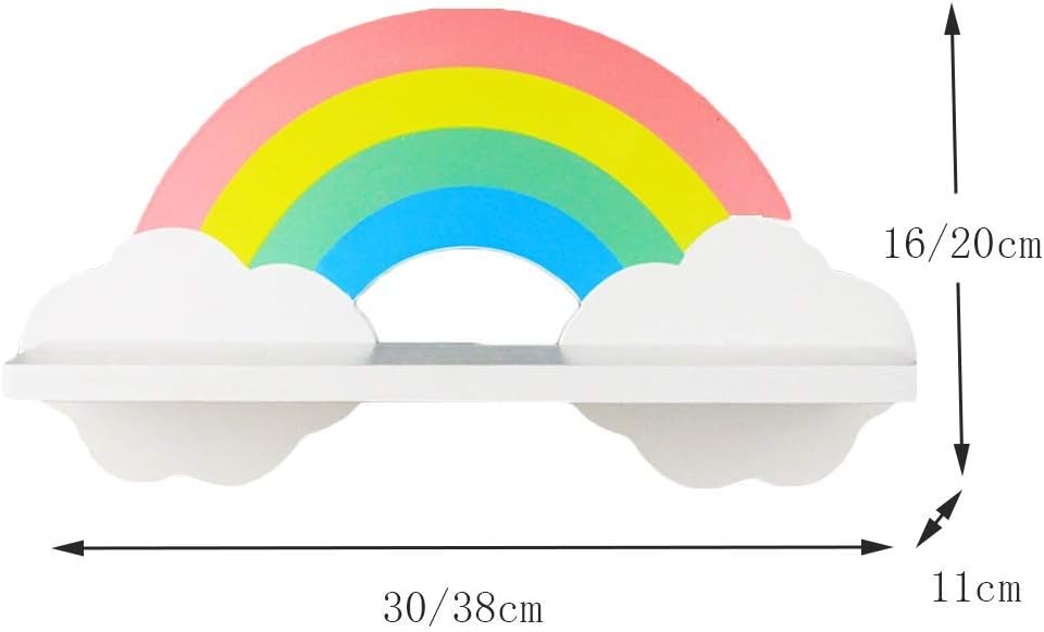 Rainbow Cloud Shelf Wall Mounted