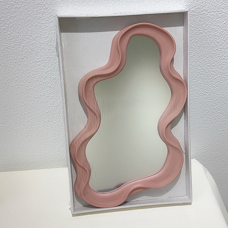 Cloud Shaped Makeup Mirror Wall Mounted & Desktop Standing Irregular Vanity Mirror
