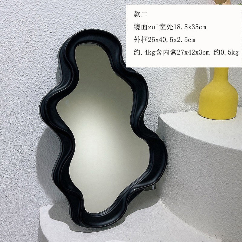 Cloud Shaped Makeup Mirror Wall Mounted & Desktop Standing Irregular Vanity Mirror