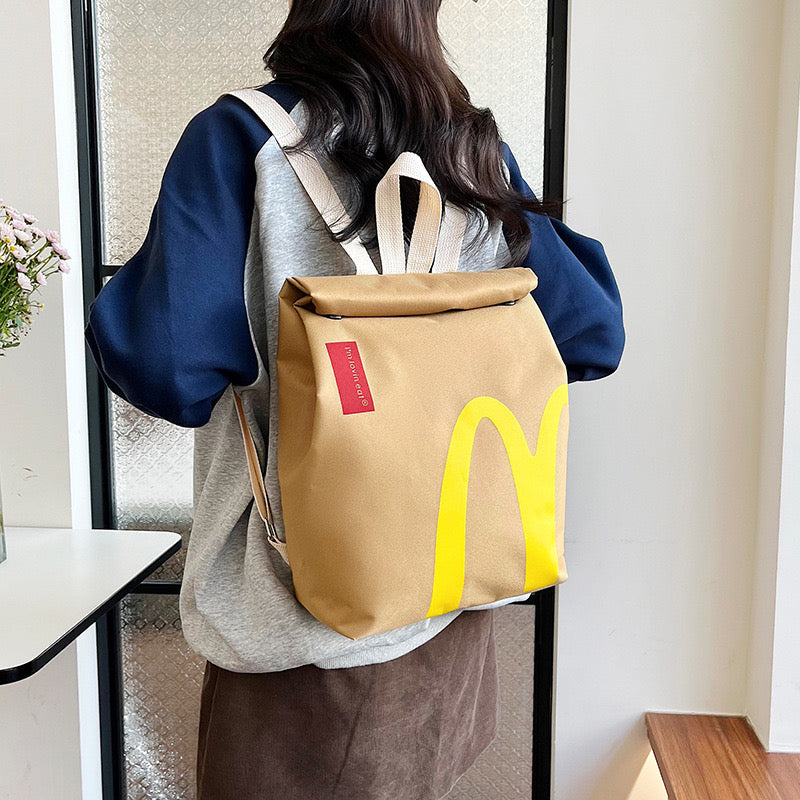 Paper Bag Style Drawstring Bucket Bag Large Capacity Bag pack