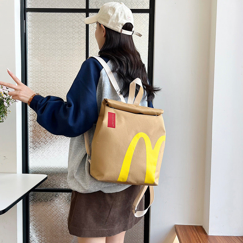Paper Bag Style Drawstring Bucket Bag Large Capacity Bag pack