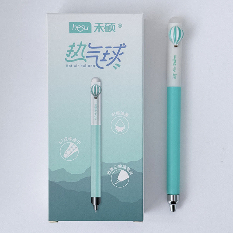 Kawaii Hot Air Balloon Gel Pens Pastel 0.5mm Smooth Ink Retractable Cute Stationery