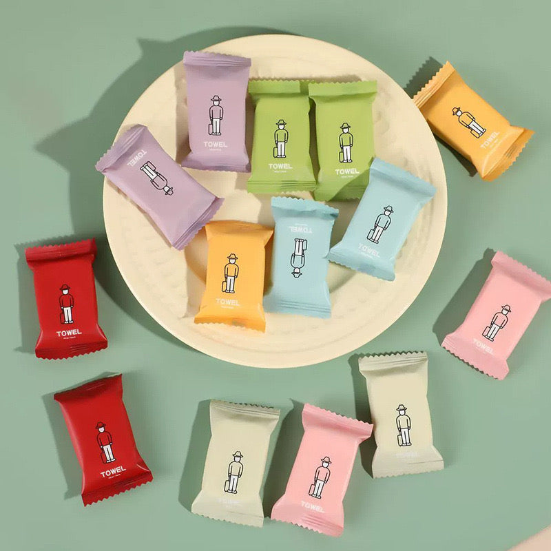 14pcs Disposable Compressed Washcloths  Portable Thickened Face Towels for Travel & Beauty Use