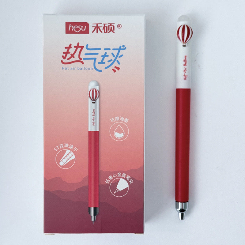 Kawaii Hot Air Balloon Gel Pens Pastel 0.5mm Smooth Ink Retractable Cute Stationery