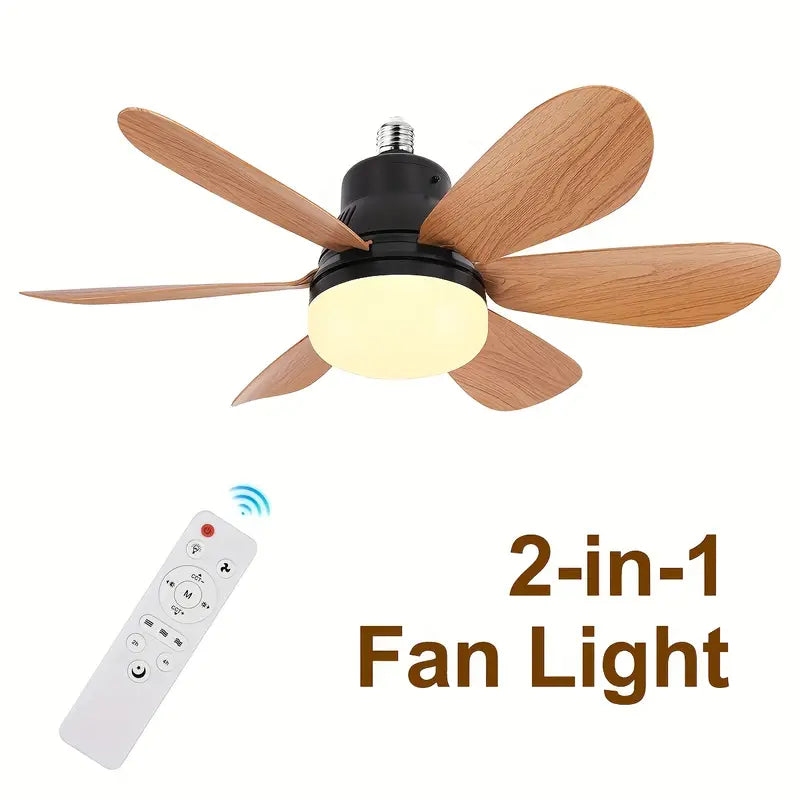 Modern LED Ceiling Fan with Light Integrated DC Motor, Frequency Conversion Smart Silent Fan for Bedroom, Living Room & Dining Room