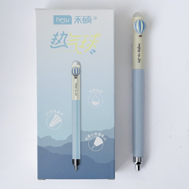 Kawaii Hot Air Balloon Gel Pens Pastel 0.5mm Smooth Ink Retractable Cute Stationery
