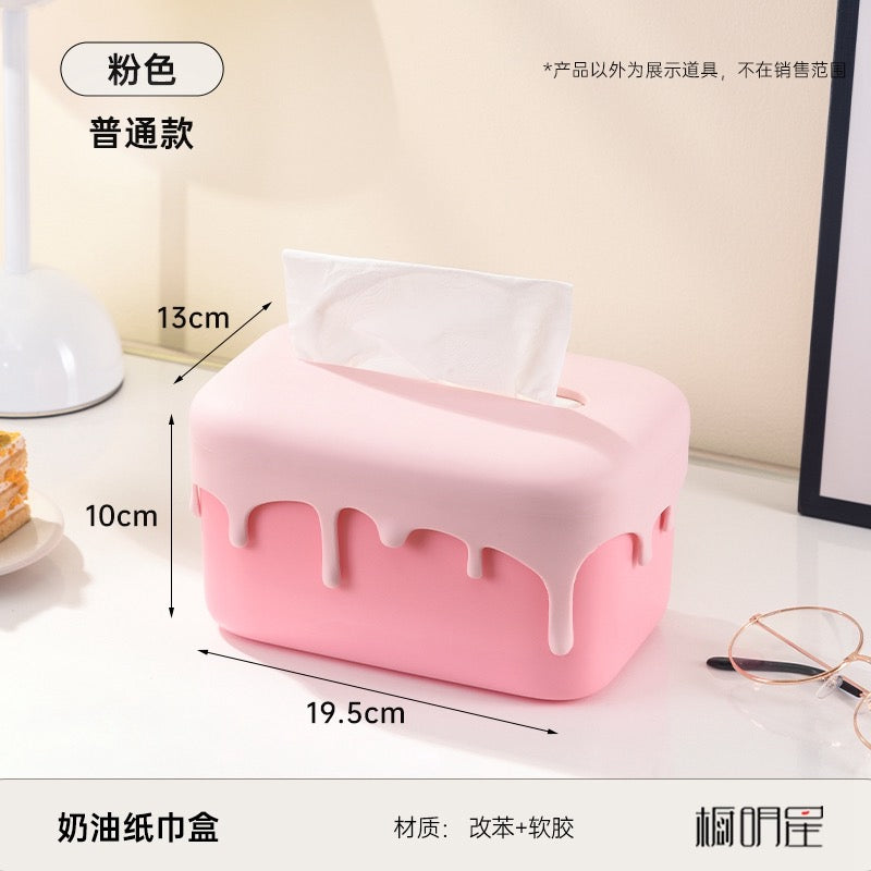 Dopamine Inspired Tissue Box Colorful Portable Desktop Paper Towel Storage for Living Room Vanity & Office