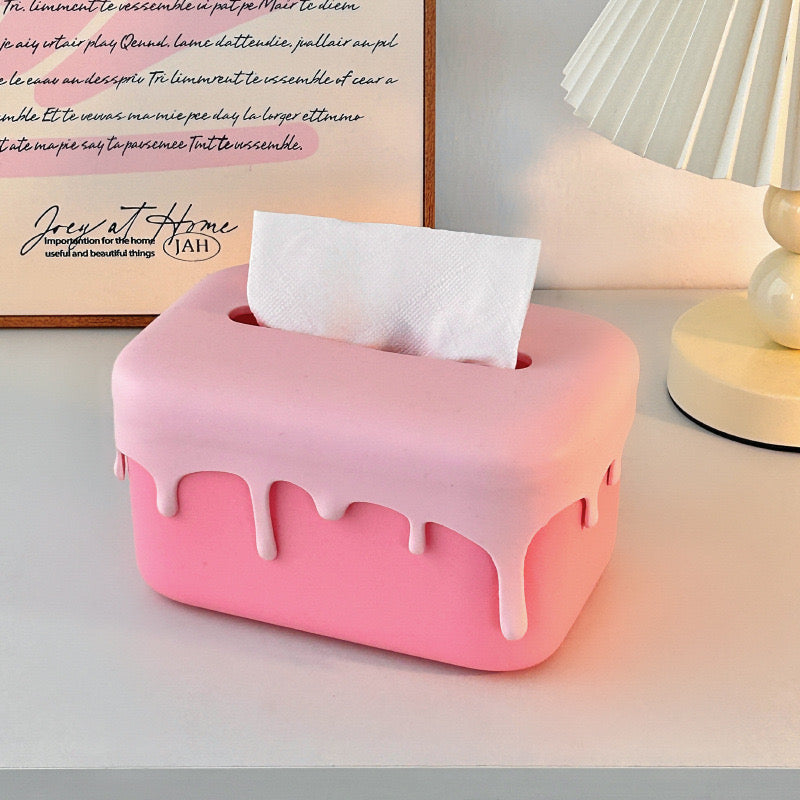 Dopamine Inspired Tissue Box Colorful Portable Desktop Paper Towel Storage for Living Room Vanity & Office