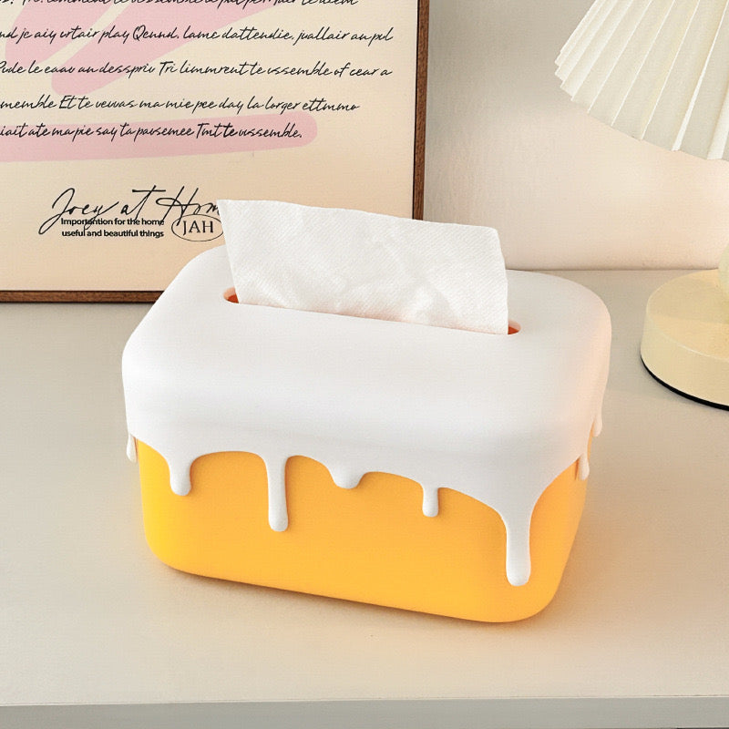 Dopamine Inspired Tissue Box Colorful Portable Desktop Paper Towel Storage for Living Room Vanity & Office