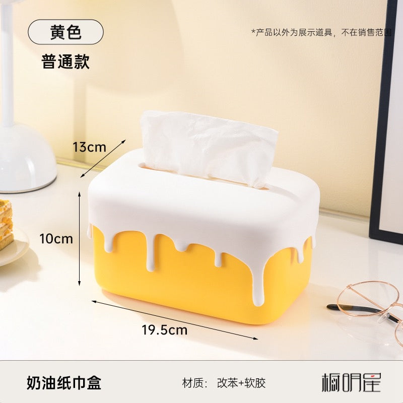 Dopamine Inspired Tissue Box Colorful Portable Desktop Paper Towel Storage for Living Room Vanity & Office