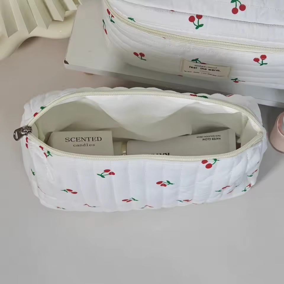 Cherry Design Travel Cosmetic Bag Large Capacity Portable Wash Bag