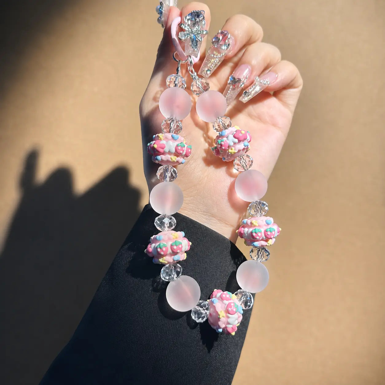 Cute Fruit & Candy Beaded Phone Wrist Strap