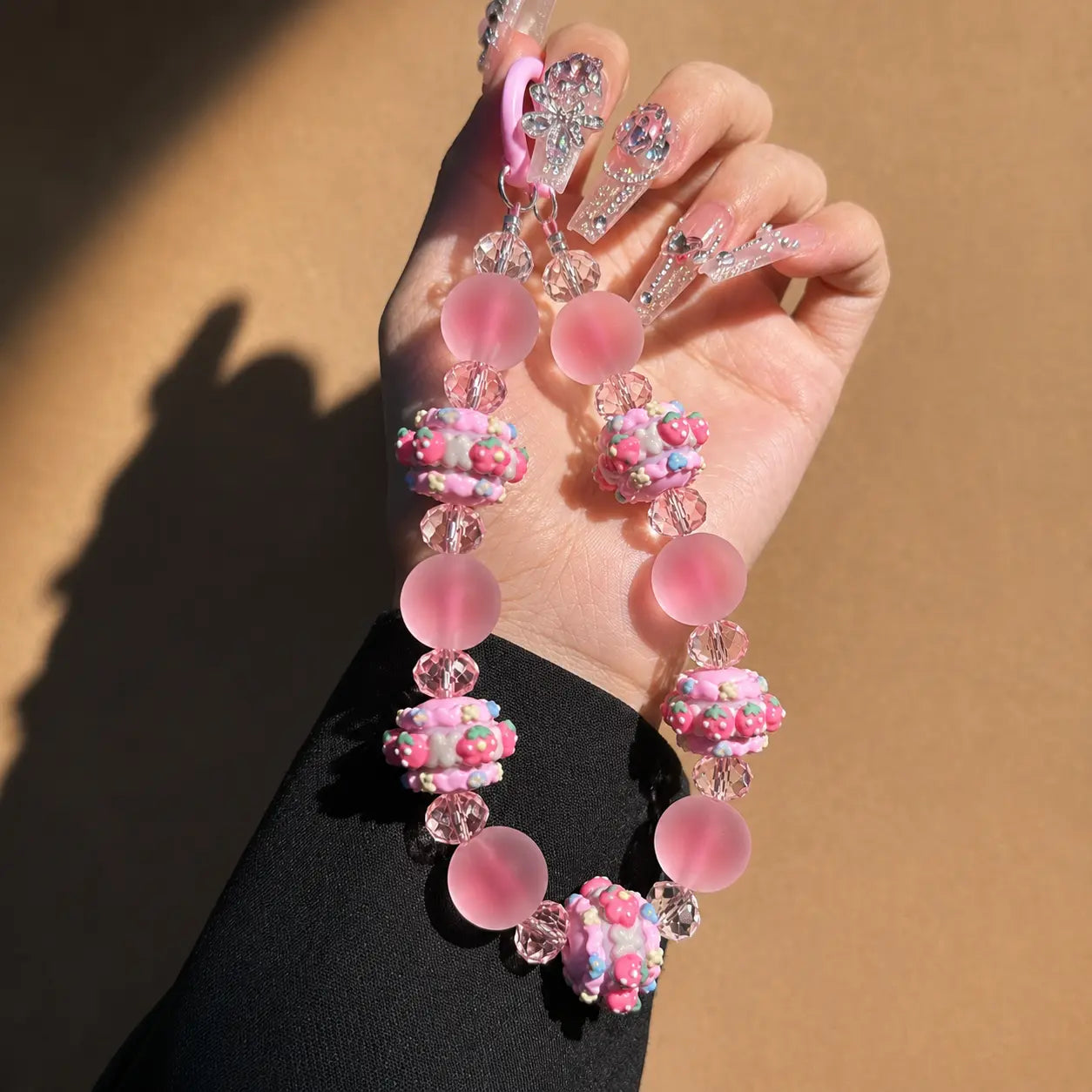 Cute Fruit & Candy Beaded Phone Wrist Strap