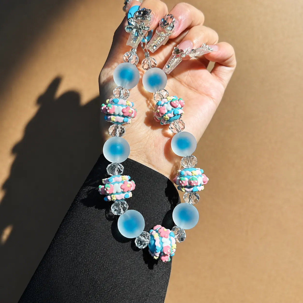 Cute Fruit & Candy Beaded Phone Wrist Strap