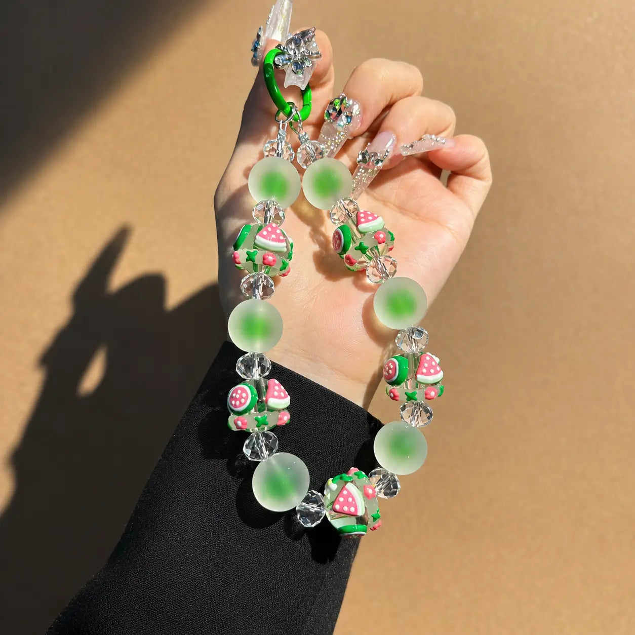 Cute Fruit & Candy Beaded Phone Wrist Strap