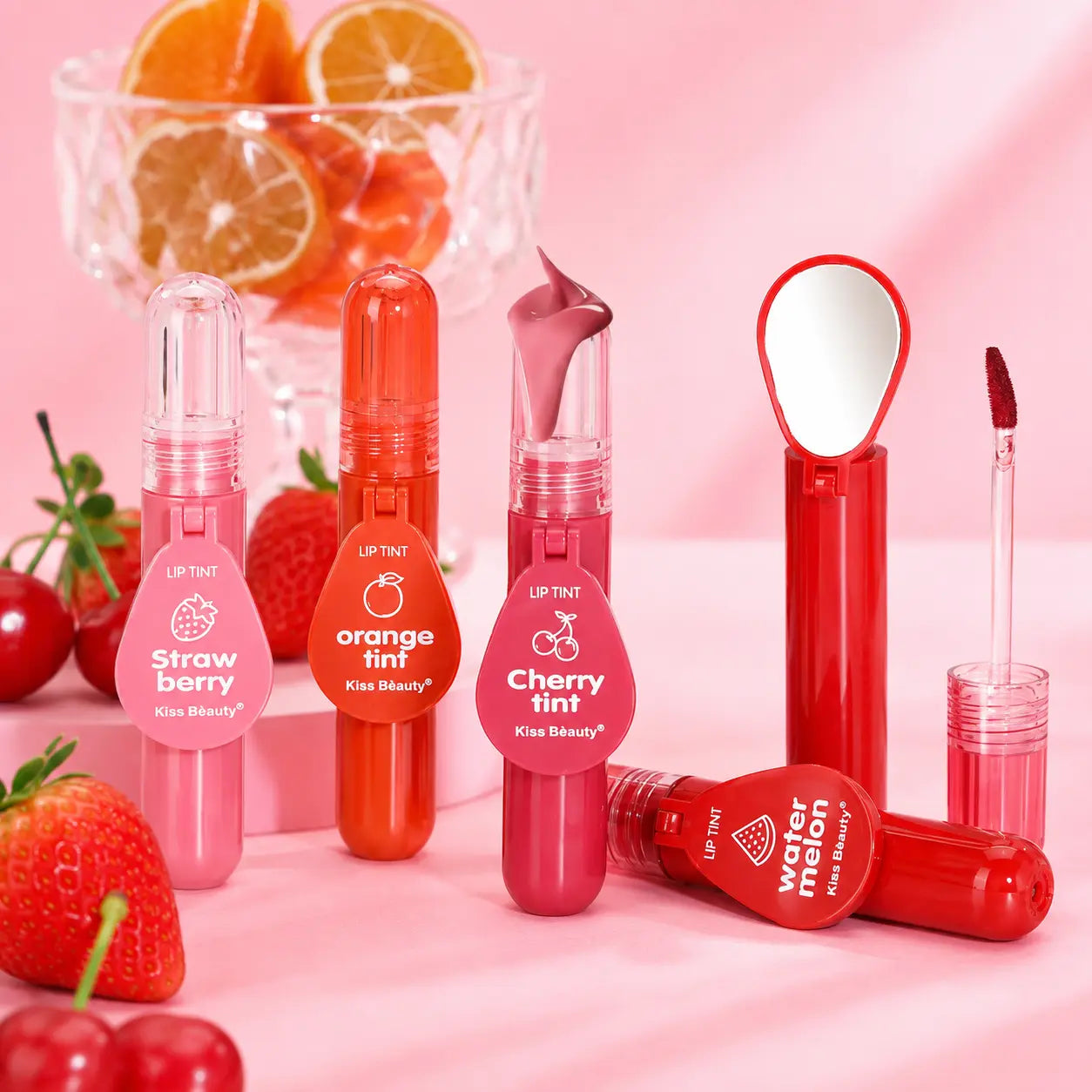 Jelly Lip Tint with Mirror 4 Juicy Shades